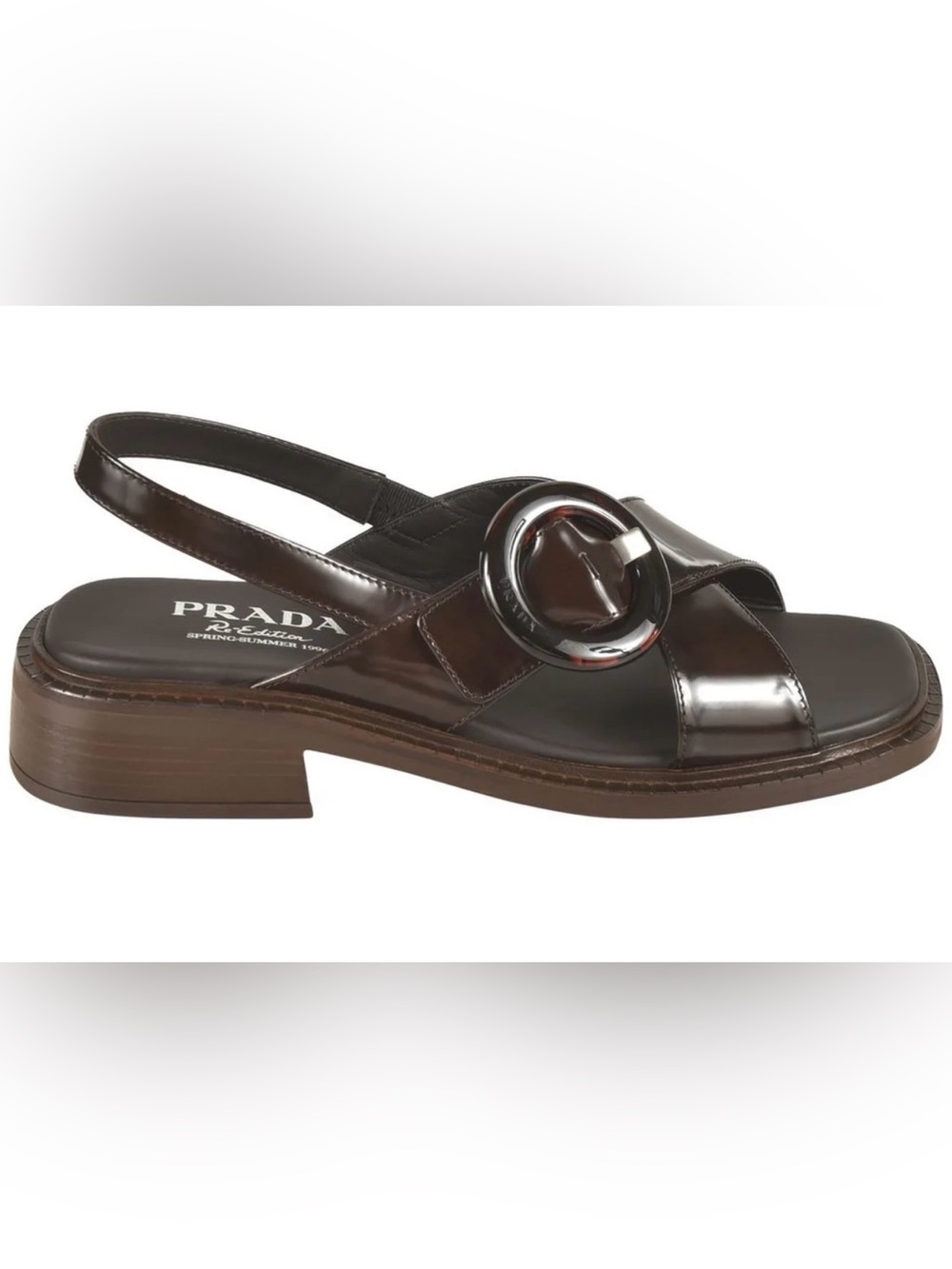 Prada Re-Edition 1996 Logo-Printed Slingback Sandals
